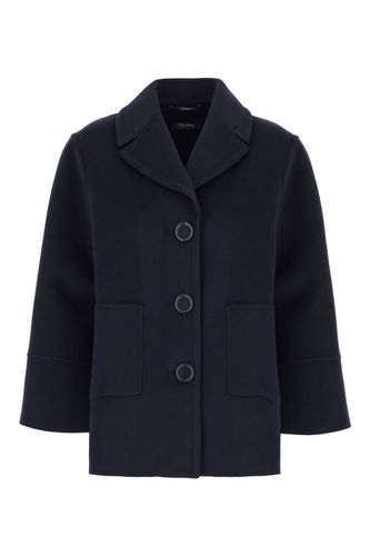 S Max Mara Navy Blue Wool Coat - 'S Max Mara - Modalova