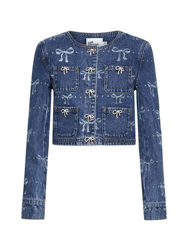 Self-portrait Bow Denim Jacket - self-portrait - Modalova