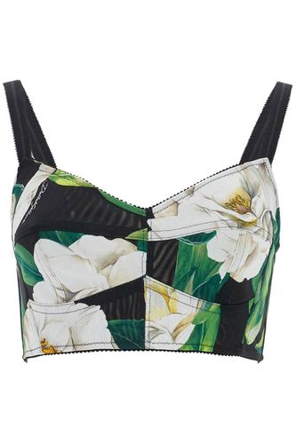 Gardenia Printed Bralette Top - Dolce & Gabbana - Modalova