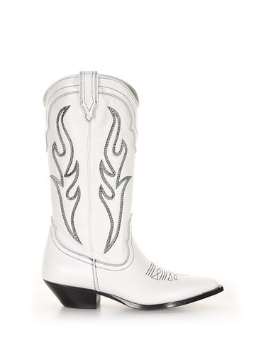 White Santa Fe Texan Boot In Cowboy Style - Sonora - Modalova