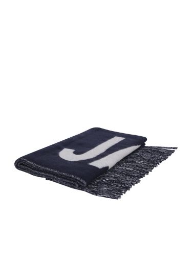 L Harpe Oversize Scarf With Jacquard Motif In Wool Man - Jacquemus - Modalova