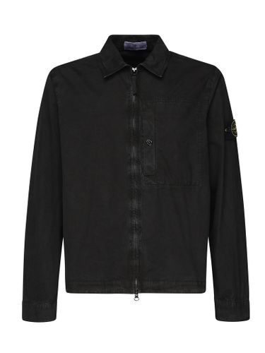 Compass Patch Zip-up Shirt Jacket - Stone Island - Modalova