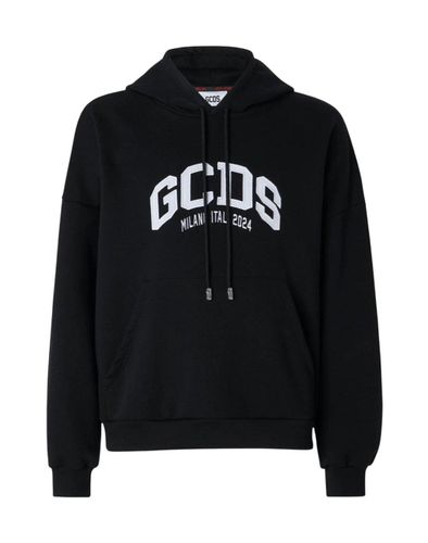 Logo-embroidered Drawstring Hoodie - GCDS - Modalova