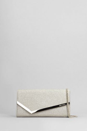 Emmie Clutch In Platinum Glitter - Jimmy Choo - Modalova