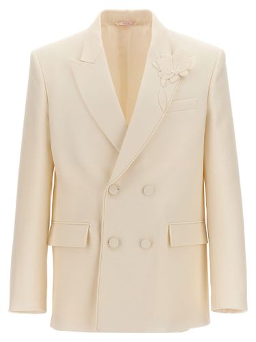 Valentino Flower Embroidery Blazer - Valentino Garavani - Modalova