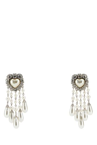 Embellished Metal Earrings - Alessandra Rich - Modalova