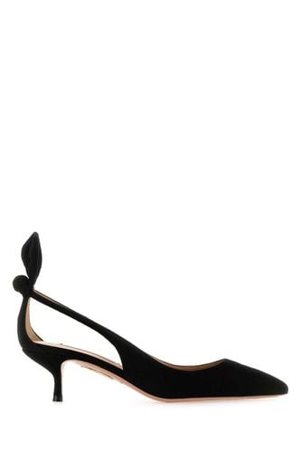 Suede Bow Tie 50 Pumps - Aquazzura - Modalova