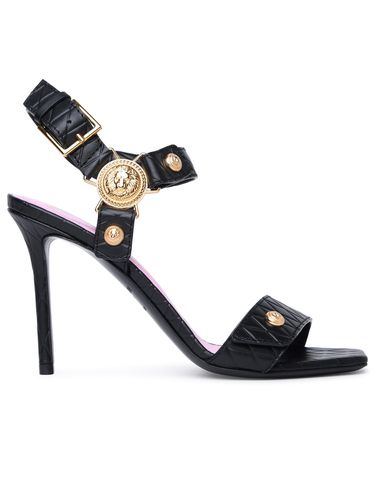 Balmain Black Leather Sandals - Balmain - Modalova