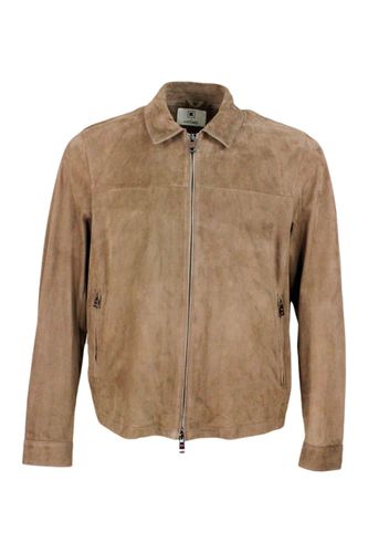 Lightweight Unlined Jacket In Very Soft Suede With Shirt Collar And Zip Closure - Kired - Modalova