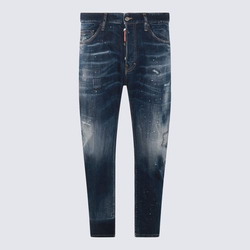 Navy Cotton Denim Jeans - Dsquared2 - Modalova