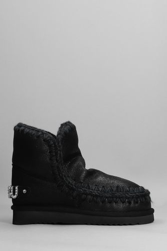 Eskimo 18 Low Heels Ankle Boots In Black Leather - Mou - Modalova