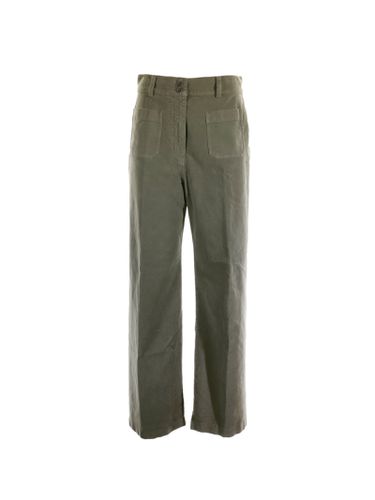 Military Green Trousers With Pockets - Aspesi - Modalova