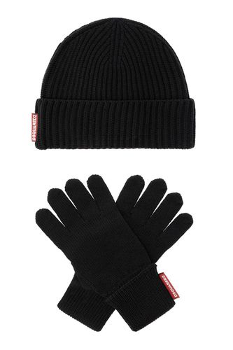 Logo Patch Beanie & Gloves - Dsquared2 - Modalova