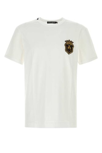 White Cotton T-shirt - Dolce & Gabbana - Modalova