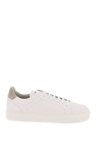 Grained Leather Sneakers - Brunello Cucinelli - Modalova