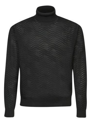 Tone-on-tone Chevron Turtleneck Pullover - Missoni - Modalova