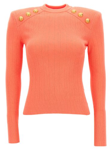 Balmain Logo Button Sweater - Balmain - Modalova