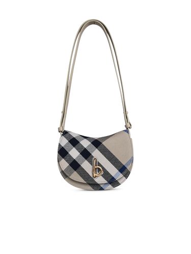 Rocking Horse Mini Crossbody Bag In Lichen Cotton Blend - Burberry - Modalova