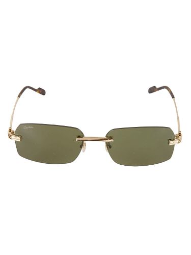 Rectangle Rimless Sunglasses - Cartier Eyewear - Modalova