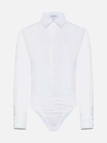 Alaia Cotton Shirt Bodysuit - Alaia - Modalova
