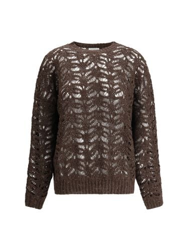 Perforated Sweater With Sequins - Brunello Cucinelli - Modalova