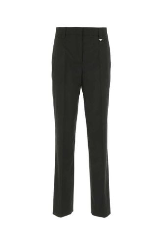 Prada Logo Plaque Tailored Trousers - Prada - Modalova