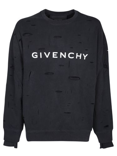 Destroyed Logo Sweatshirt - Givenchy - Modalova