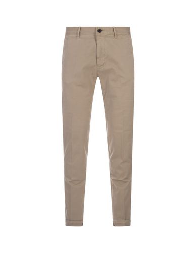 Beige Stretch Gabardine Slim Fit Trousers - Incotex - Modalova