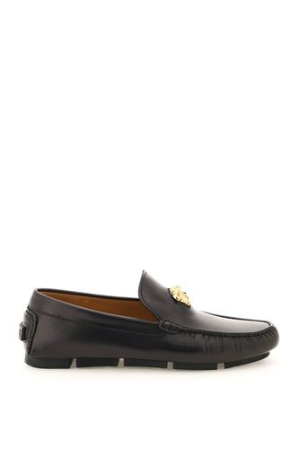 Versace La Medusa Leather Loafers - Versace - Modalova