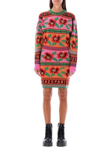 Fair Isle Crewneck Jumper Dress - Kenzo - Modalova