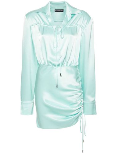 Sky Blue Wool Blend Shirt Dress - David Koma - Modalova