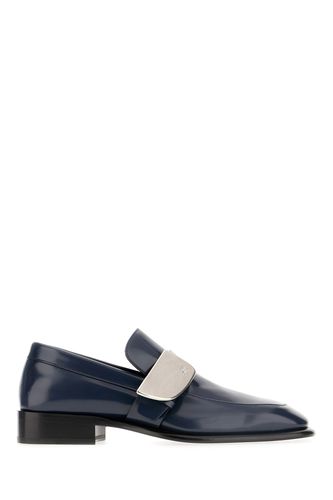 Blue Leather Shield Loafers - Burberry - Modalova