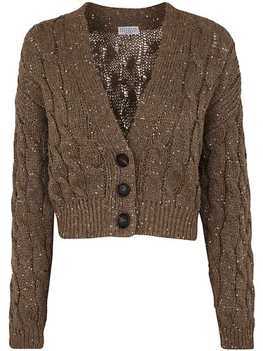 Long Sleeve Cardigan - Brunello Cucinelli - Modalova