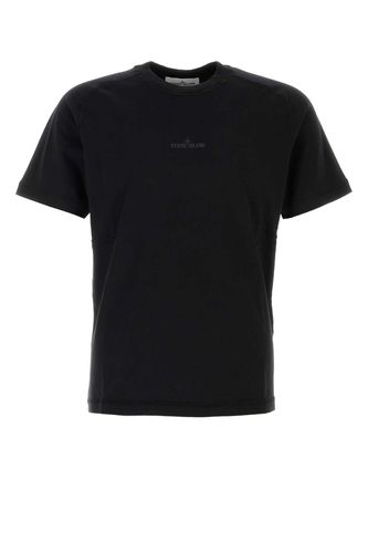 Stone Island Black Cotton T-shirt - Stone Island - Modalova