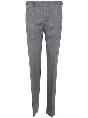 Formal Pant Micro Pattern Wool Fabric - Versace - Modalova