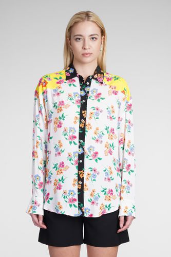 MSGM Floral Printed Round Hem Shirt - MSGM - Modalova