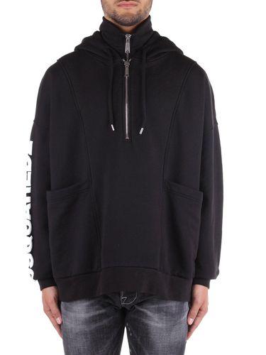 Logo-printed Half-zipped Drawstring Hoodie - Dsquared2 - Modalova