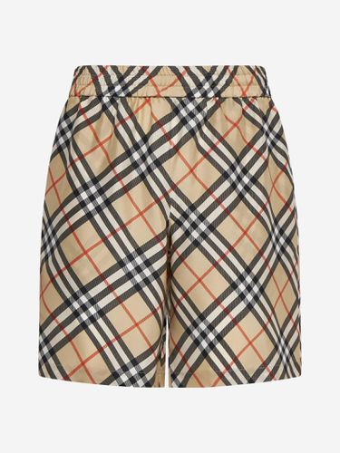 Burberry Check Print Silk Shorts - Burberry - Modalova