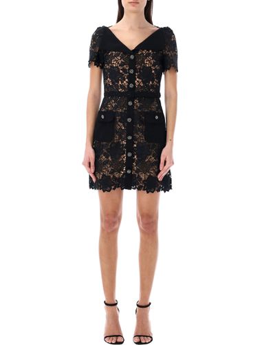 Self-portrait Lace Open Neck Dress - self-portrait - Modalova