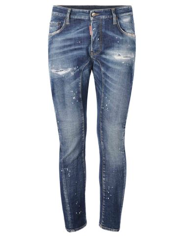 Logo Patch Distressed Skinny Jeans - Dsquared2 - Modalova