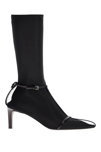 Leather Ankle Boots With Buckle Straps - Jil Sander - Modalova