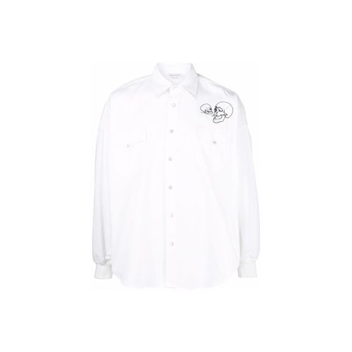 Skull-embroidered Shirt - Alexander McQueen - Modalova