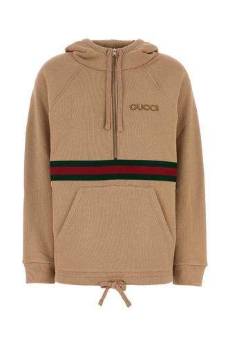 Camel Cotton Oversize Sweatshirt - Gucci - Modalova