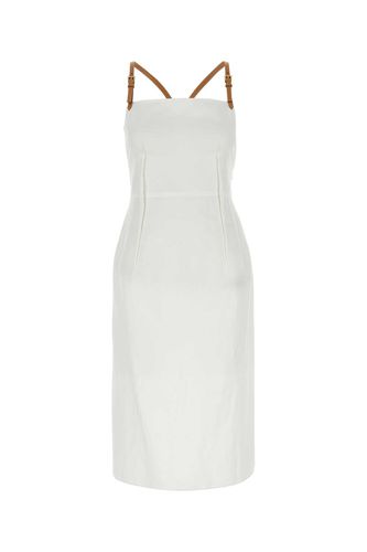 Prada White Linen Blend Dress - Prada - Modalova