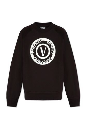 Logo Printed Oversized Sweatshirt - Versace Jeans Couture - Modalova