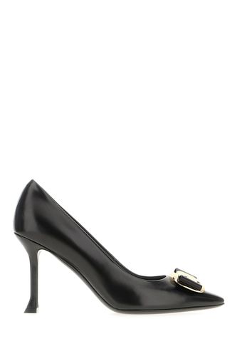 Ferragamo Black Nappa Leather Pumps - Ferragamo - Modalova