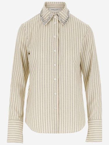 Cotton Shirt With Striped Pattern - Golden Goose - Modalova