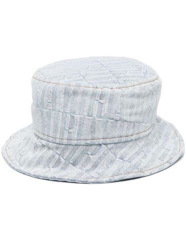 Light Blue Texturized Bucket Hat In Cotton Denim Man - AMIRI - Modalova