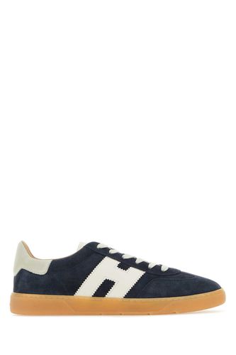 Hogan Navy Blue Suede Cool Sneakers - Hogan - Modalova