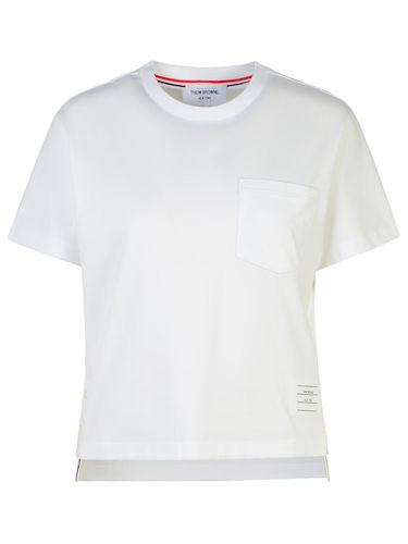 Thom Browne White Cotton T-shirt - Thom Browne - Modalova